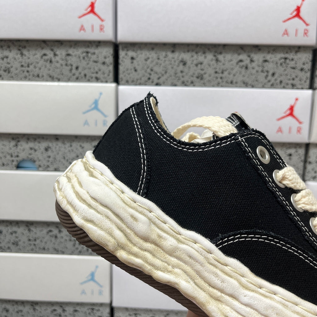 MIHARA YASUHIRO "Aged Sole Black Canvas"