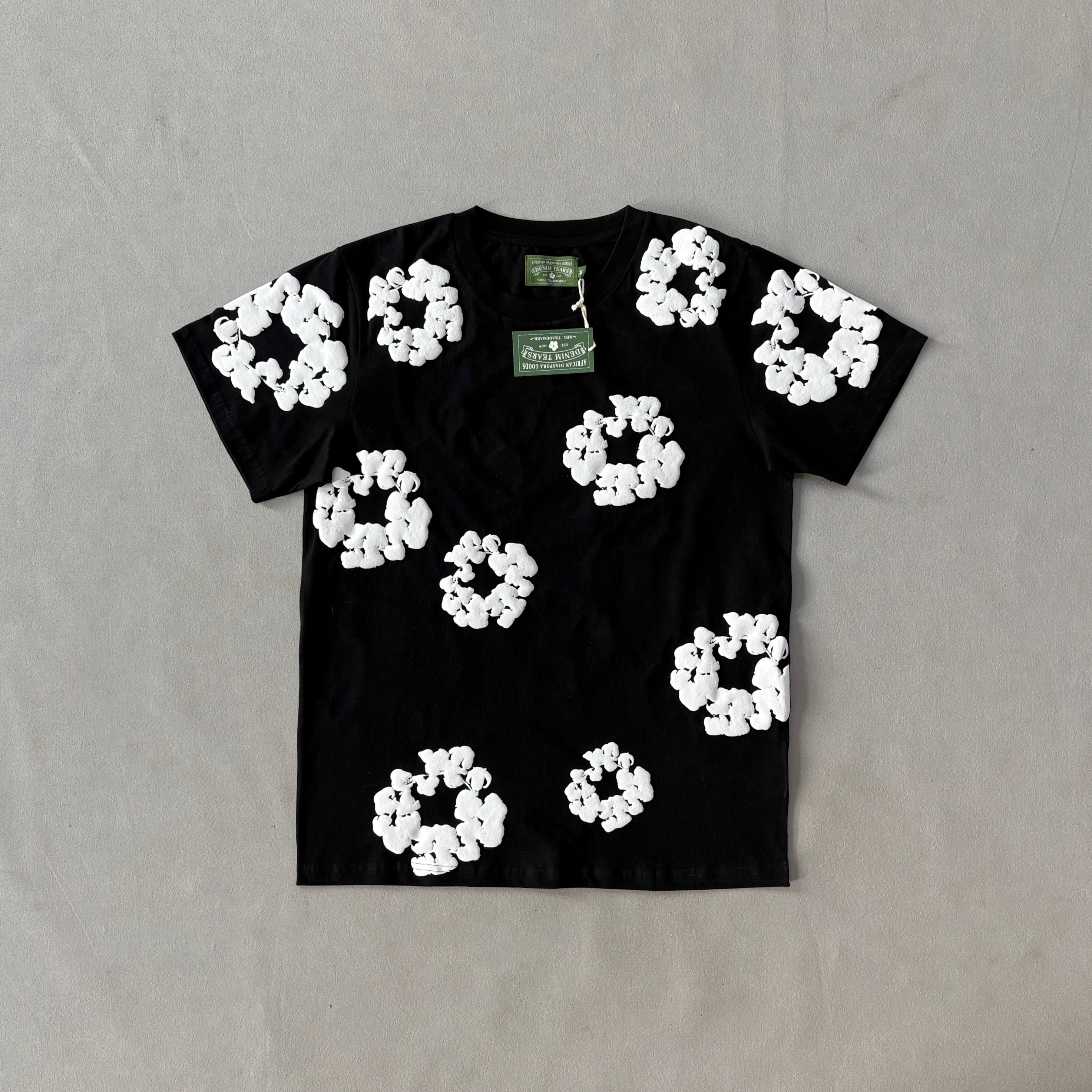Conjunto Verão Denim Tears Floral Black