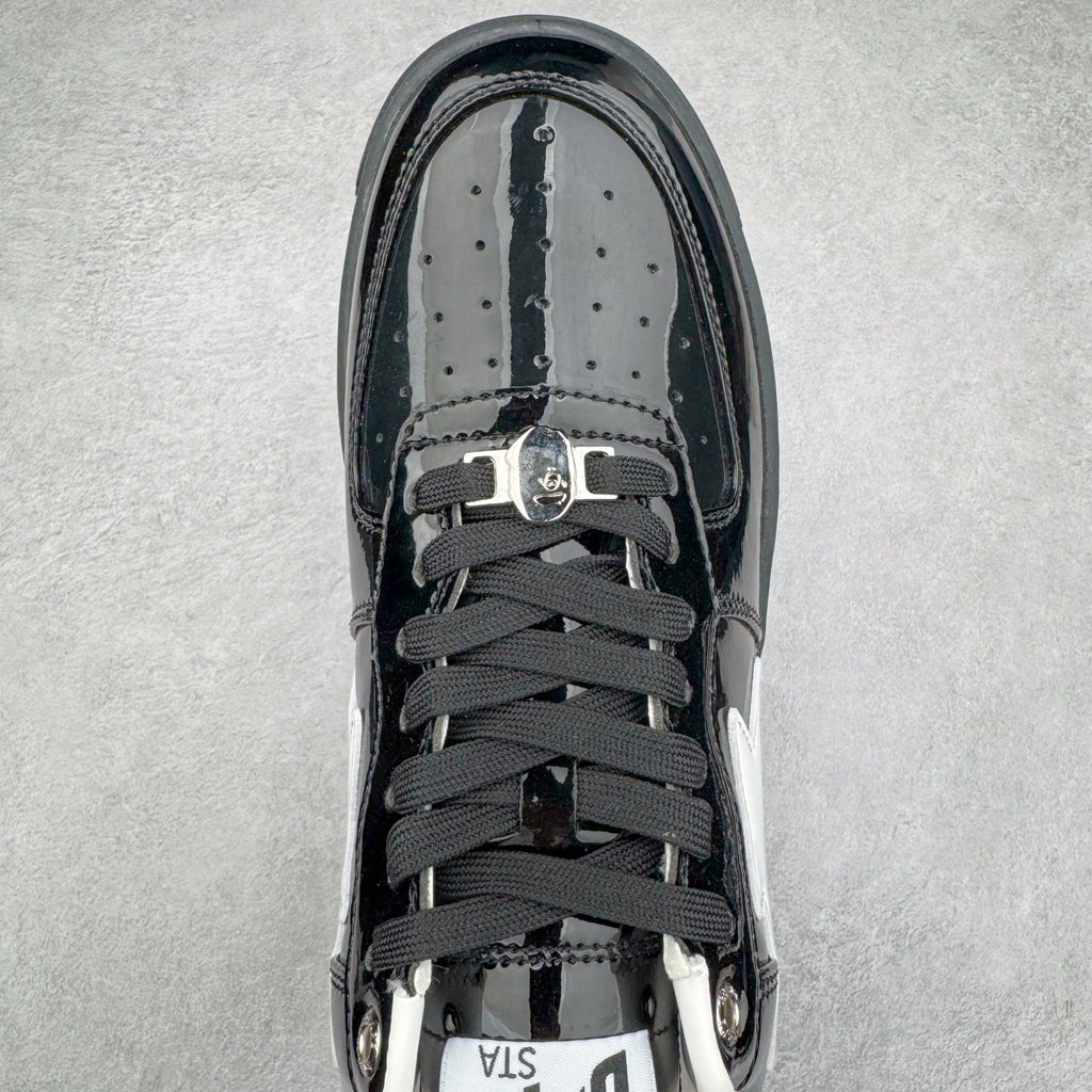 BAPE STA Low Black Patent Leather