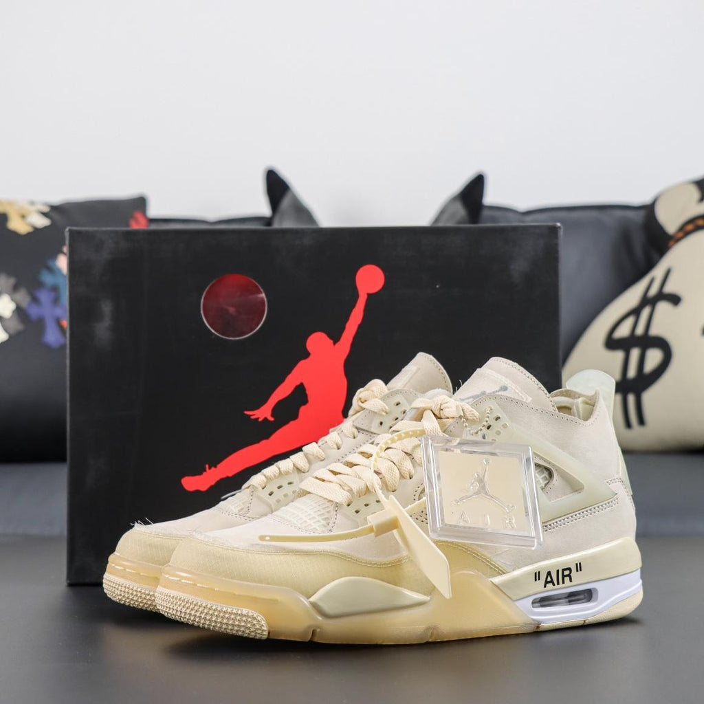 Air Jordan 4 Retro x Off-White "Sail"