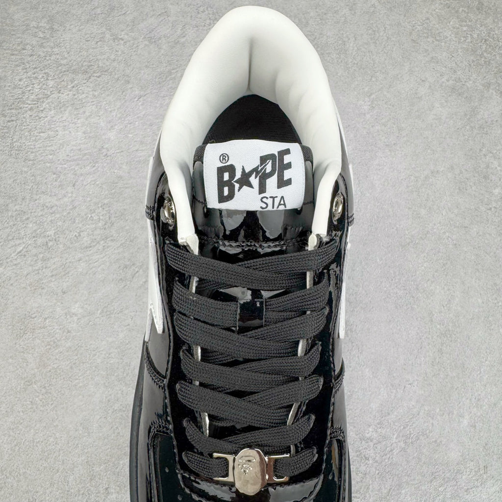 BAPE STA Low Black Patent Leather