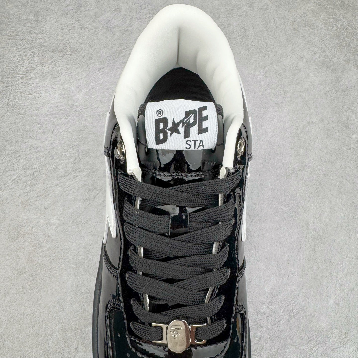 BAPE STA Low Black Patent Leather