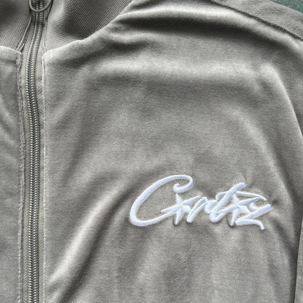 Conjunto Corteiz de Veludo Cinza