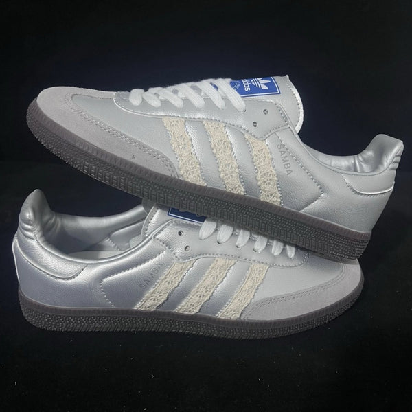 Adidas Samba OG “Metallic Silver / Crochet Lace”