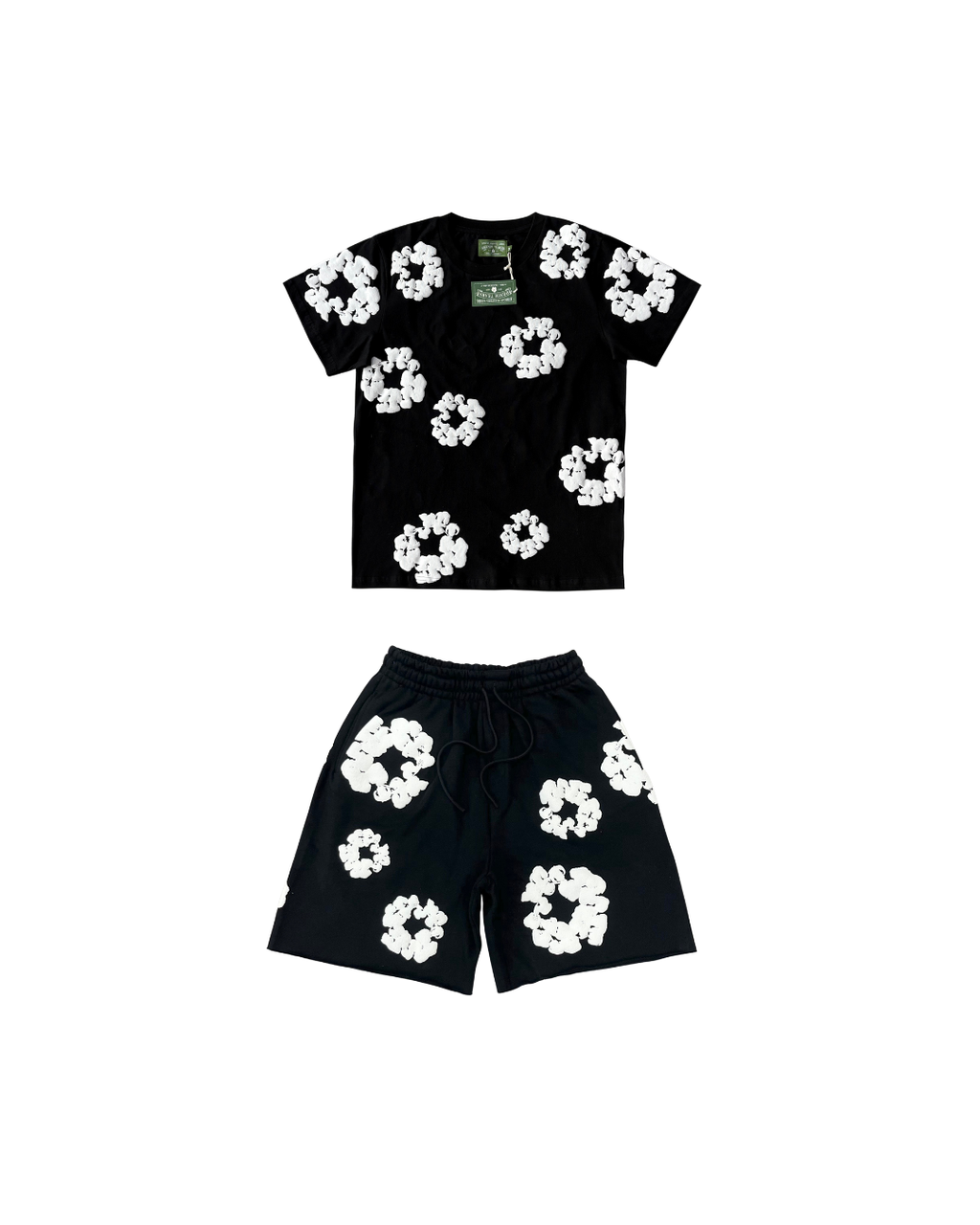 Conjunto Verão Denim Tears Floral Black
