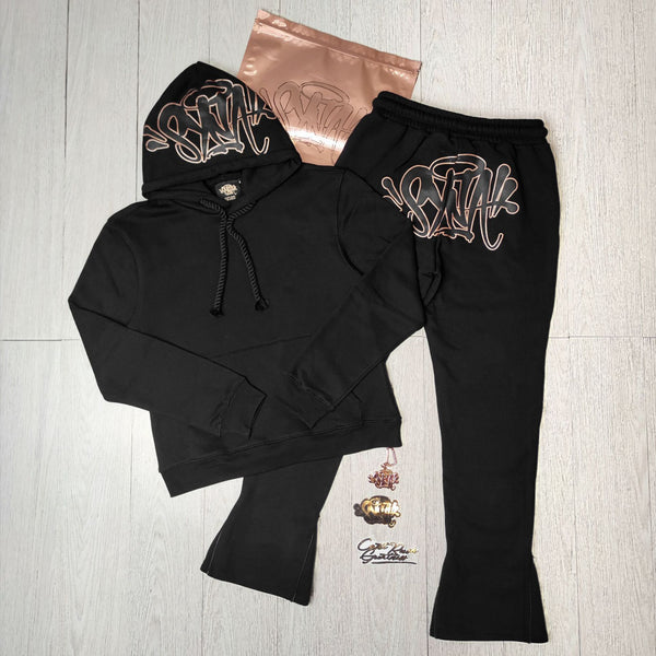 Conjunto Moletom SYNA "Flare Black/Rose Gold"