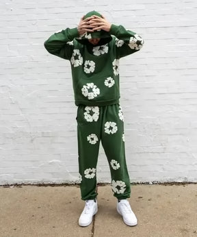 Conjunto Verão Denim Tears Floral Green