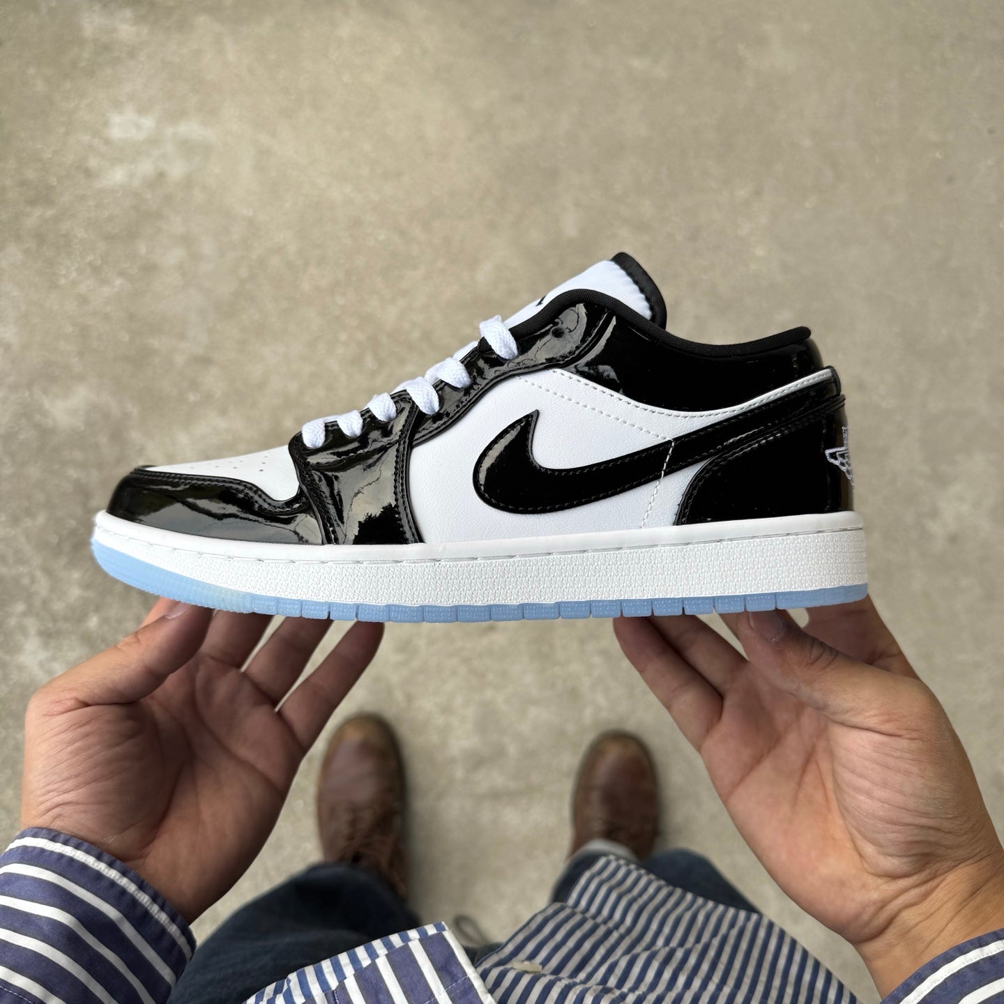 Air Jordan 1 Low "Black White Patent"