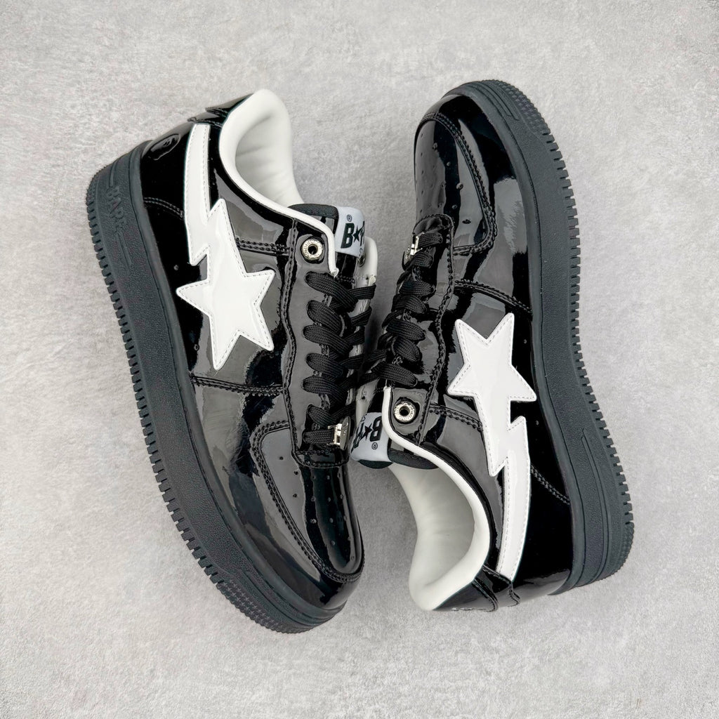 BAPE STA Patent Low "Black & White"