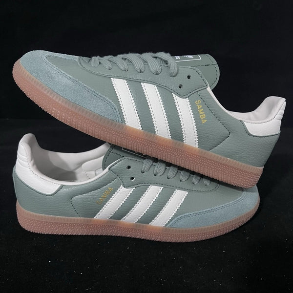 Adidas Samba OG “Silver Green / Cloud White” (Sage Green / Gum)