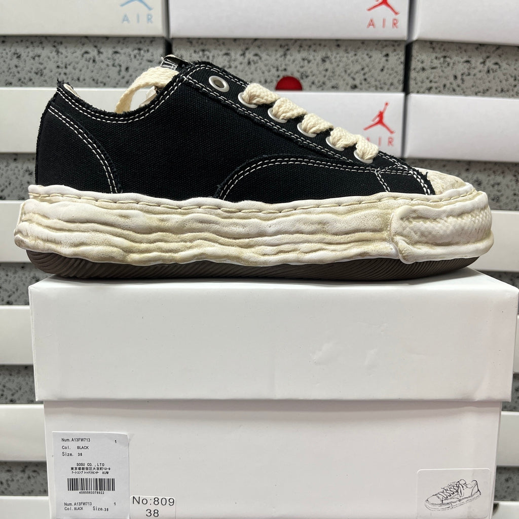 MIHARA YASUHIRO "Aged Sole Black Canvas"