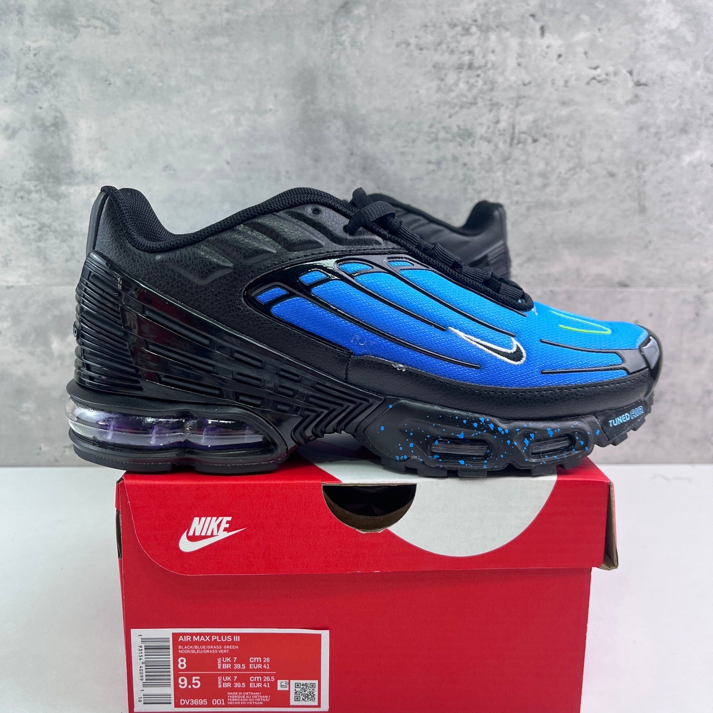 Nike Air Max Plus 3 "Black/Racer Blue Splatter"