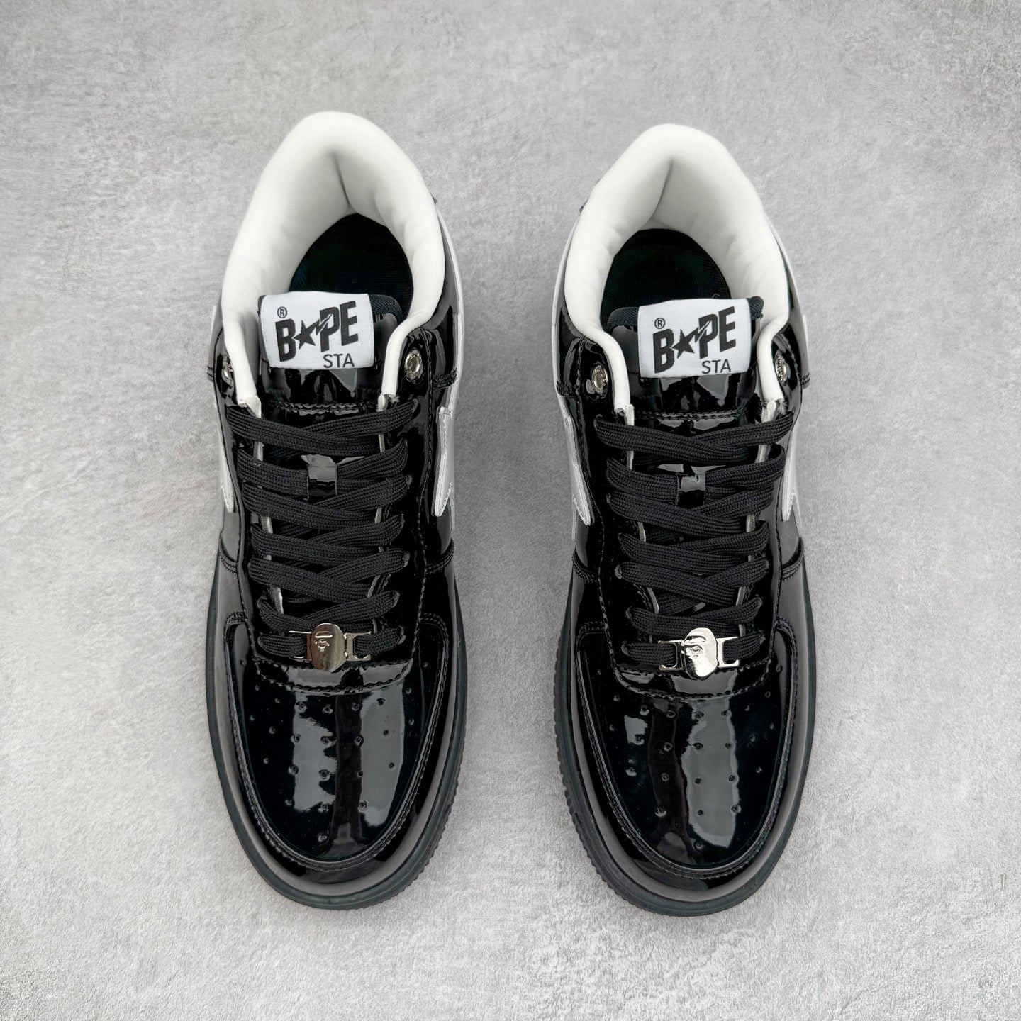BAPE STA Patent Low "Black & White"