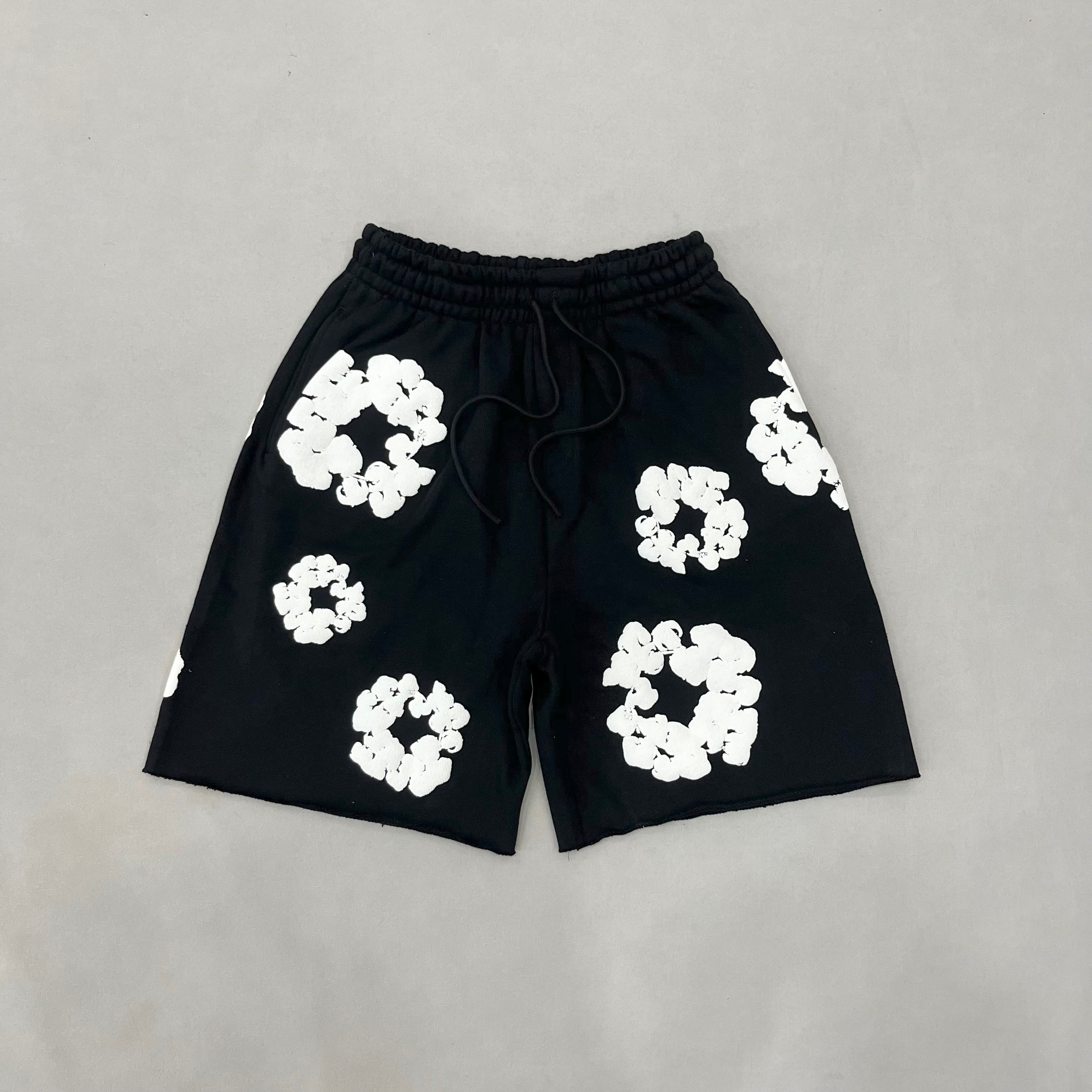 Conjunto Verão Denim Tears Floral Black