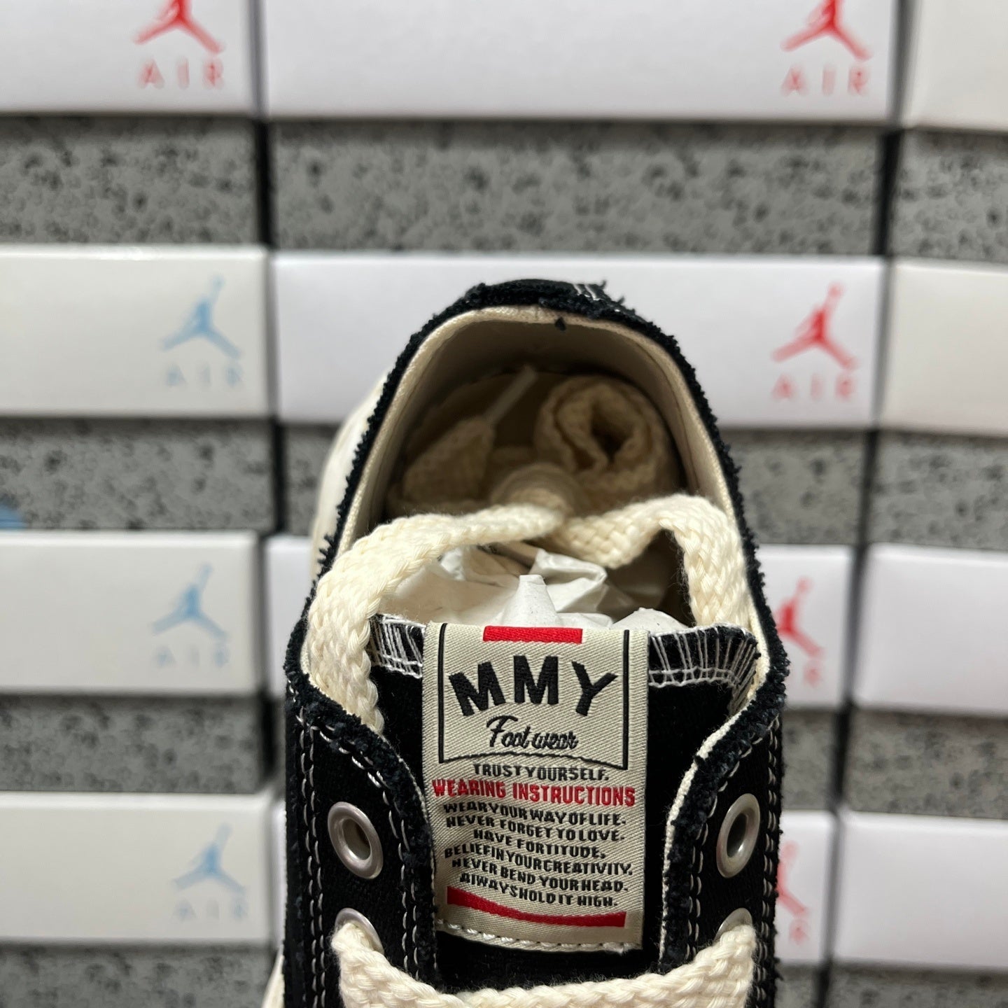 MIHARA YASUHIRO "Aged Sole Black Canvas"