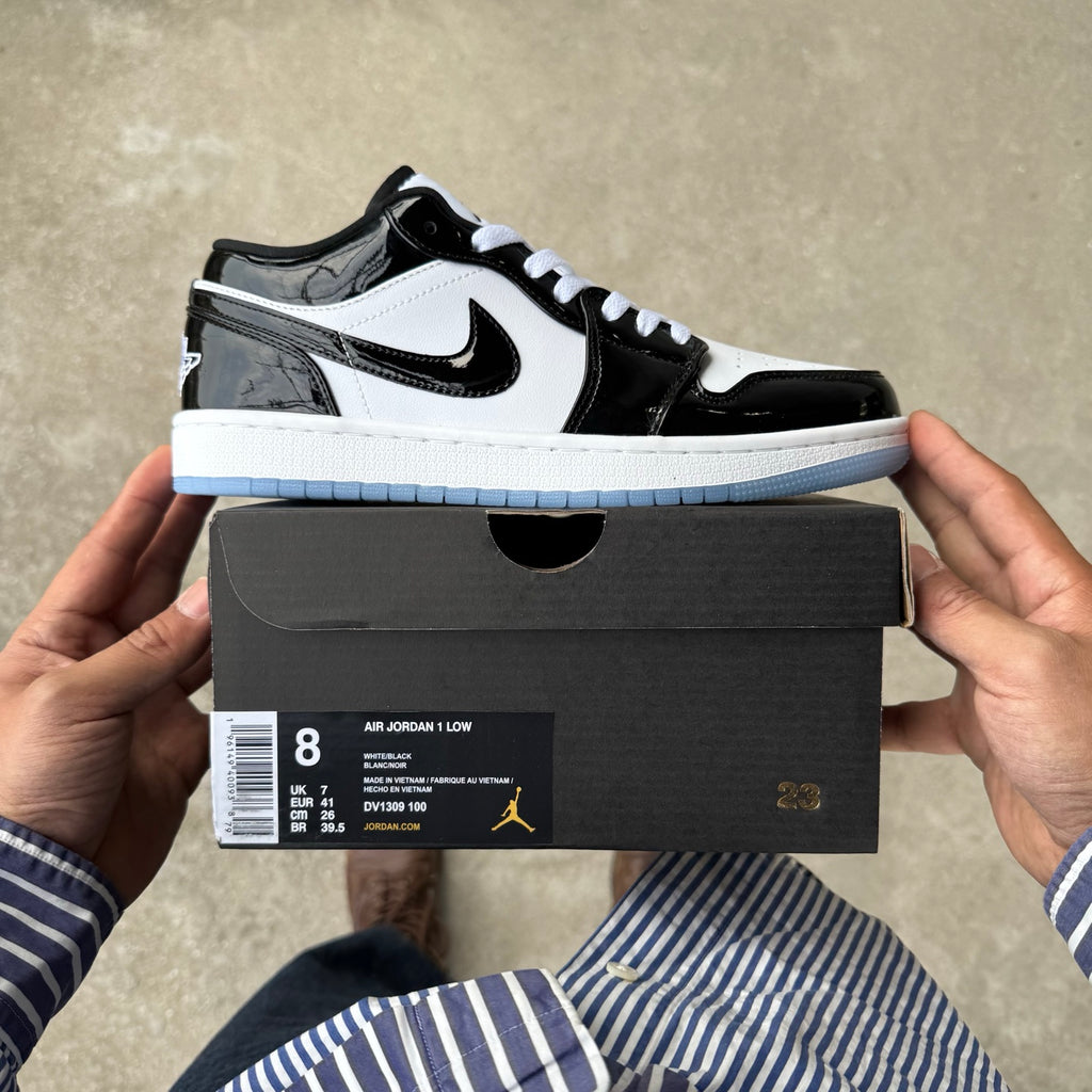 Air Jordan 1 Low "Black White Patent"