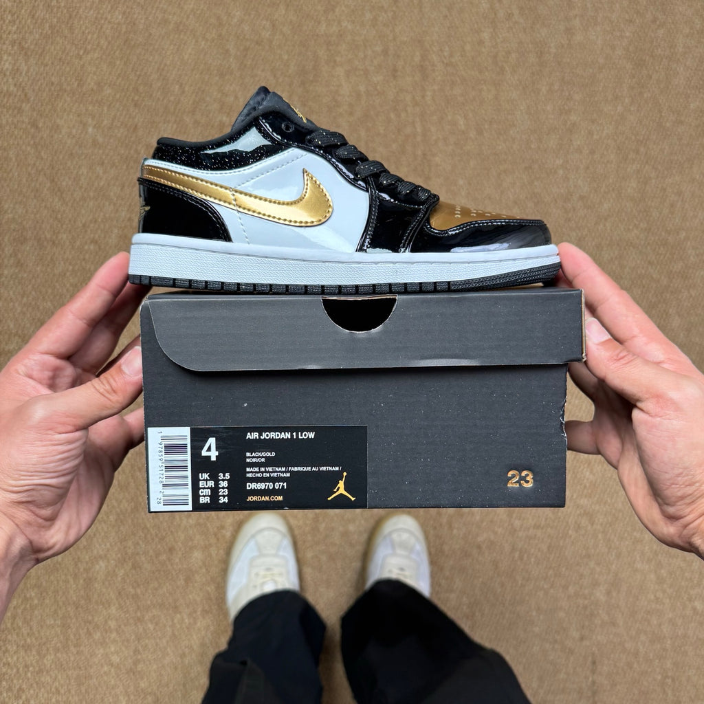 Air Jordan 1 Low "Black Metallic Gold"