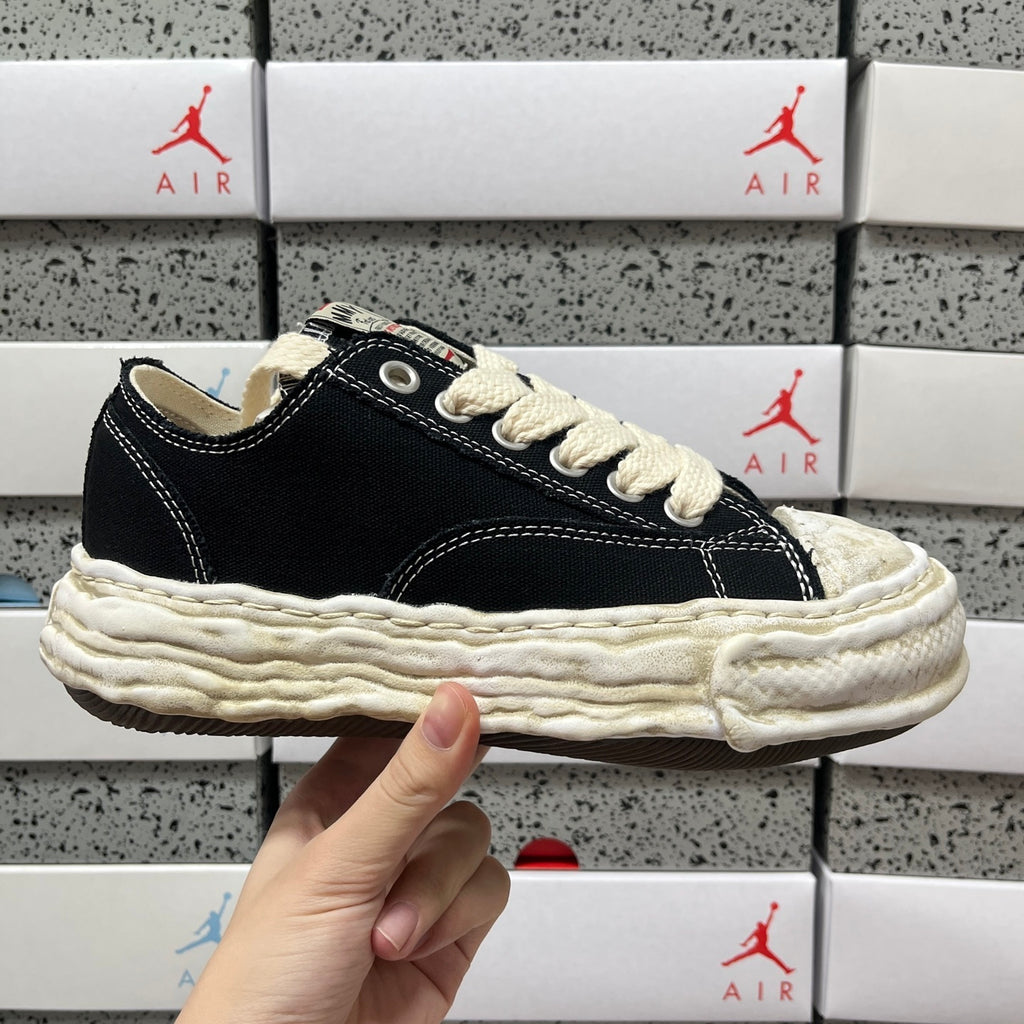 MIHARA YASUHIRO "Aged Sole Black Canvas"