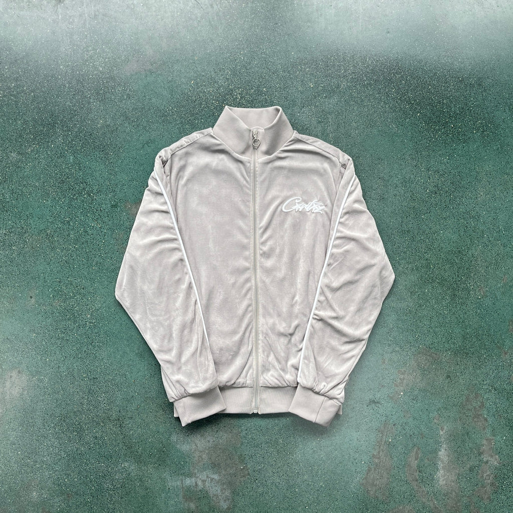 Conjunto Corteiz de Veludo Cinza